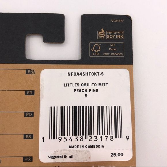 The North Face Littles Osilito Mitten in Peach Pink size Small NWT - Picture 7 of 8